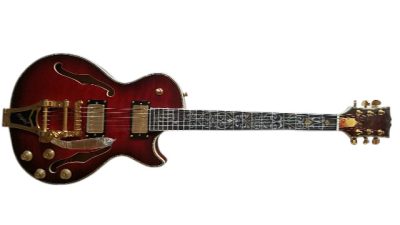 Custom Crown Red Quilted Maple Top Bigsby Vibrato Tailpiece Guitar - Image 16