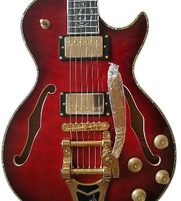 Custom Crown Red Quilted Maple Top Bigsby Vibrato Tailpiece Guitar
