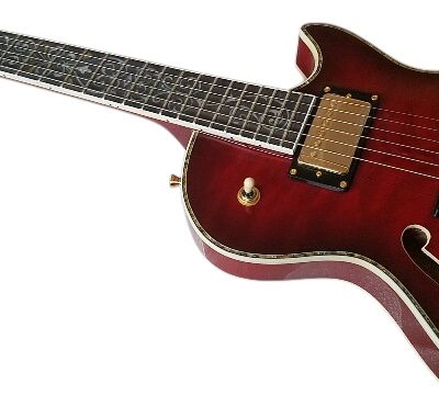 Custom Crown Red Quilted Maple Top Bigsby Vibrato Tailpiece Guitar - Image 13