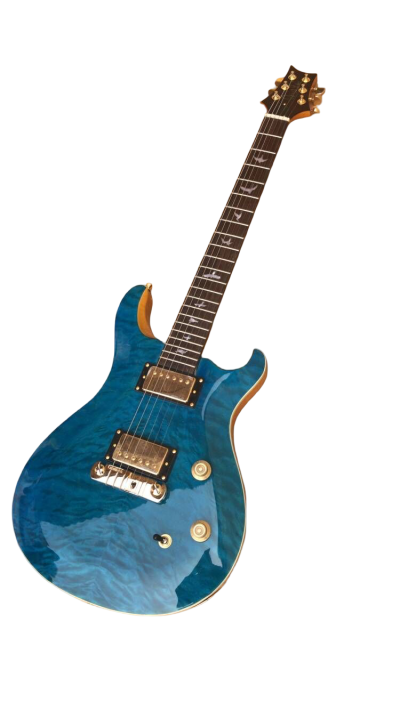 Custom Monarch Whale Blue Quilted Maple Top Venner Guitar