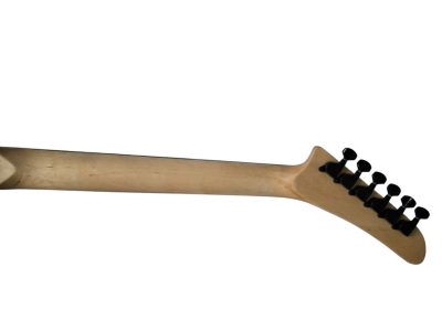 Custom Obsidian George Black Gray Finish Hand Painted Skull And Bones Carved Skeleton Guitar - Image 4