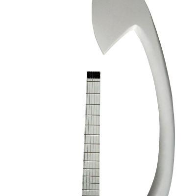 Custom Ember Prince C Headless Abstract V6 Vader White Guitar - Image 2