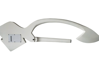 Custom Ember Prince C Headless Abstract V6 Vader White Guitar - Image 4