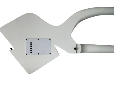 Custom Ember Prince C Headless Abstract V6 Vader White Guitar - Image 7