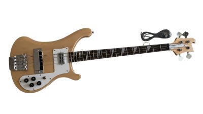Custom Nova 4003 Natural Maple Chrome Hardware 4 String Bass White Pickguard - Image 8