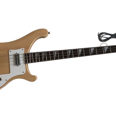 Custom Nova 4003 Natural Maple Chrome Hardware 4 String Bass White Pickguard - Image 8