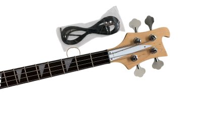 Custom Nova 4003 Natural Maple Chrome Hardware 4 String Bass White Pickguard - Image 7