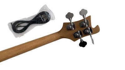 Custom Nova 4003 Natural Maple Chrome Hardware 4 String Bass White Pickguard - Image 6