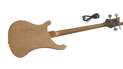 Custom Nova 4003 Natural Maple Chrome Hardware 4 String Bass White Pickguard - Image 4