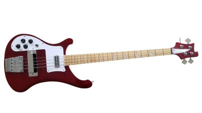 Custom Nova 4003 Burgundy Red Chrome Hardware 4 String Bass White Pickguard - Image 8