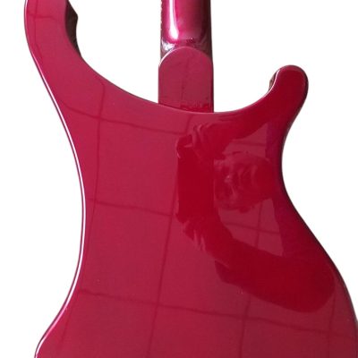 Custom Nova 4003 Burgundy Red Chrome Hardware 4 String Bass White Pickguard - Image 6