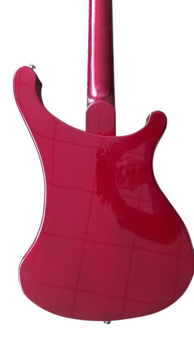Custom Nova 4003 Burgundy Red Chrome Hardware 4 String Bass White Pickguard - Image 6