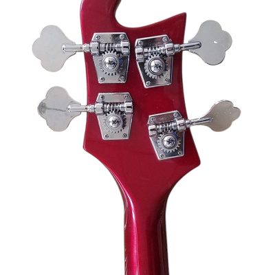 Custom Nova 4003 Burgundy Red Chrome Hardware 4 String Bass White Pickguard - Image 5