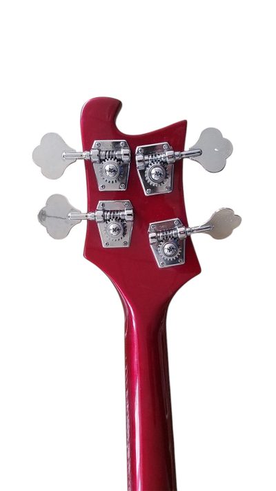 Custom Nova 4003 Burgundy Red Chrome Hardware 4 String Bass White Pickguard - Image 5