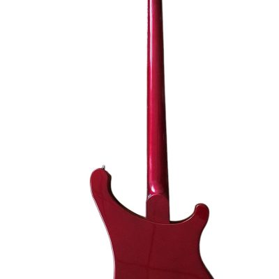 Custom Nova 4003 Burgundy Red Chrome Hardware 4 String Bass White Pickguard - Image 3
