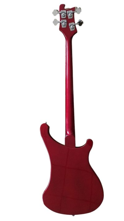 Custom Nova 4003 Burgundy Red Chrome Hardware 4 String Bass White Pickguard - Image 3