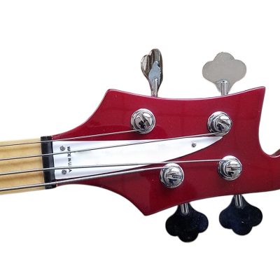 Custom Nova 4003 Burgundy Red Chrome Hardware 4 String Bass White Pickguard - Image 4