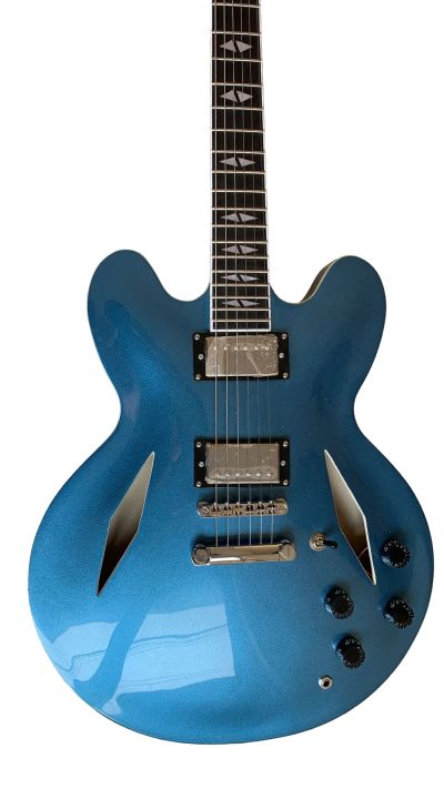 Custom Crown DG335 Dave Grohl Pelham Blue Diamond Electric Guitar