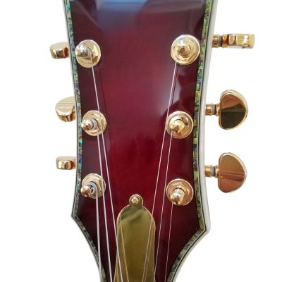 Custom Crown Red Quilted Maple Top Bigsby Vibrato Tailpiece Guitar - Image 5