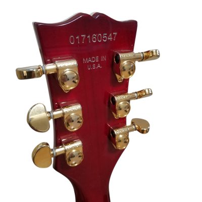 Custom Crown Red Quilted Maple Top Bigsby Vibrato Tailpiece Guitar - Image 4