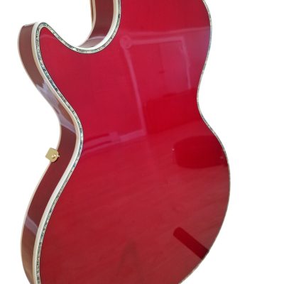 Custom Crown Red Quilted Maple Top Bigsby Vibrato Tailpiece Guitar - Image 3