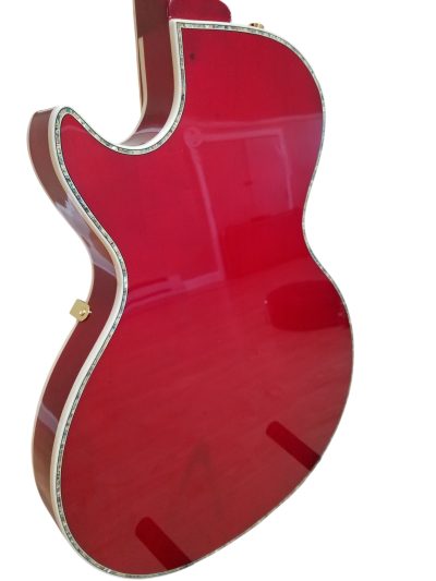 Custom Crown Red Quilted Maple Top Bigsby Vibrato Tailpiece Guitar - Image 3