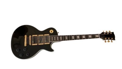 Custom Crown Peter Frampton Black Beauty 6 String Electric Guitar 3 Pickups - Image 5