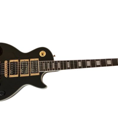 Custom Crown Peter Frampton Black Beauty 6 String Electric Guitar 3 Pickups - Image 5