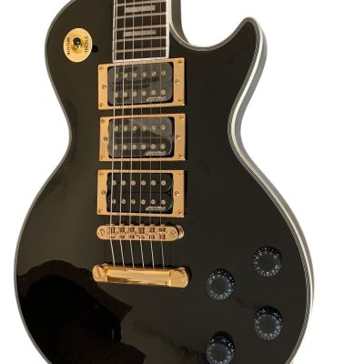 Custom Crown Peter Frampton Black Beauty 6 String Electric Guitar 3 Pickups