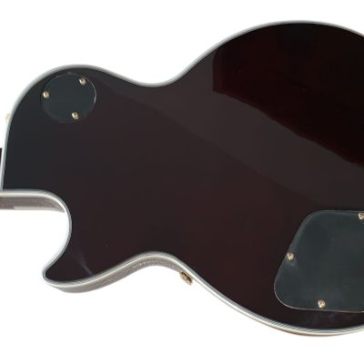 Custom Crown Tobacco Sunburst Flame Maple Top Guitar Black Pickguard - Image 3