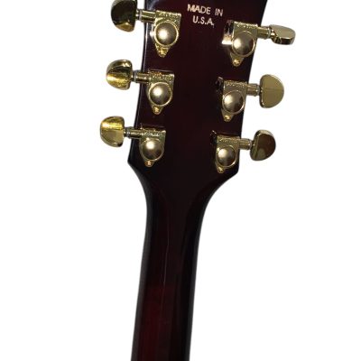Custom Crown Tobacco Sunburst Flame Maple Top Guitar Black Pickguard - Image 2