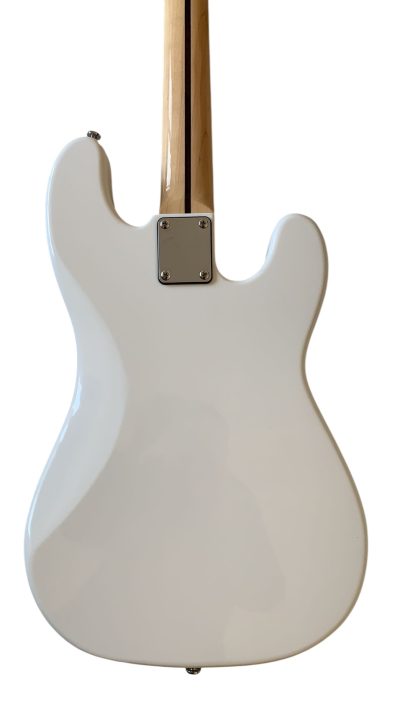 Custom Regent Adam White Left Handed 4 String Precision Jazz Bass Black Pickguard - Image 6