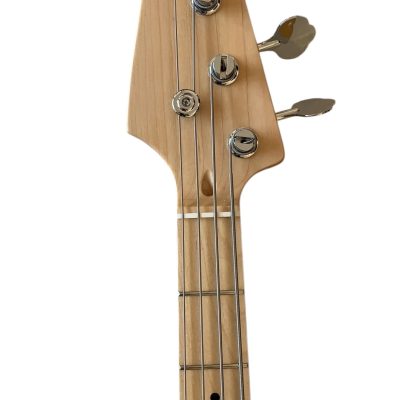 Custom Regent Adam White Left Handed 4 String Precision Jazz Bass Black Pickguard - Image 4