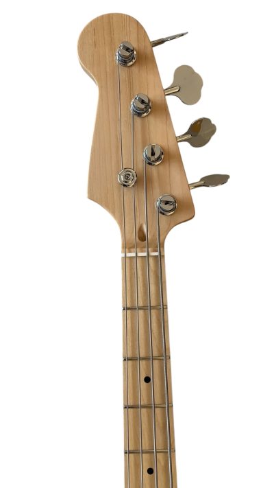 Custom Regent Adam White Left Handed 4 String Precision Jazz Bass Black Pickguard - Image 4