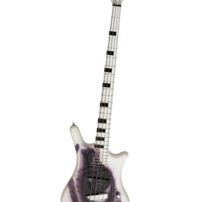 Custom Pulse Corvette Prince White 4 String Bass Thumb One Eye - Image 4