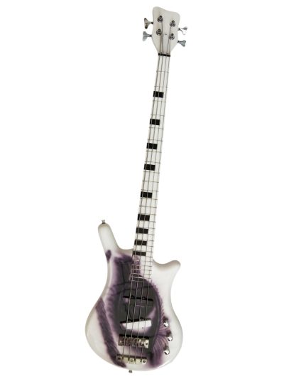 Custom Pulse Corvette Prince White 4 String Bass Thumb One Eye - Image 4