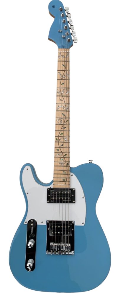 Custom Regent Daphne Blue Tree Of Life Inlay Electric Guitar - Image 7