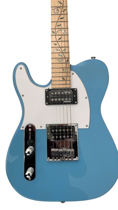 Custom Regent Daphne Blue Tree Of Life Inlay Electric Guitar