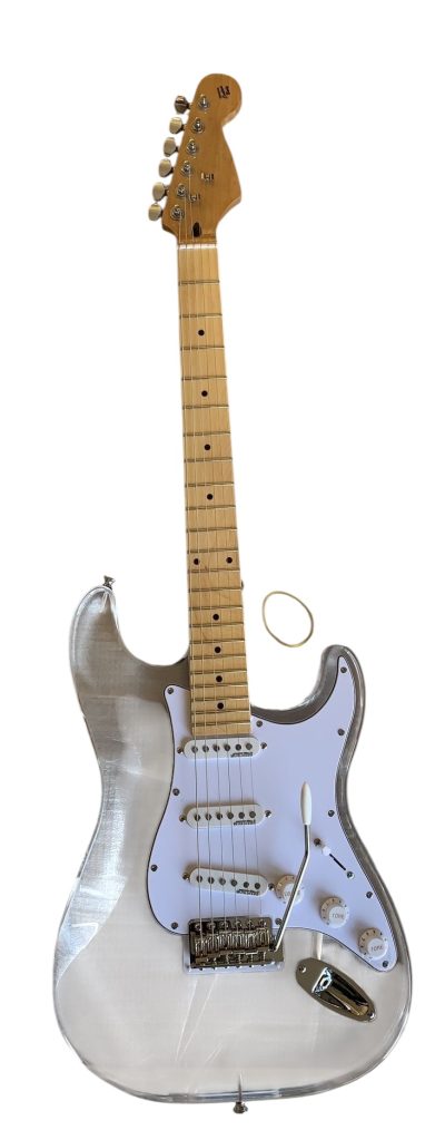 Custom Regent Plexiglass Acrylic Lucite LED Guitar ST Maple Fretboard - Image 7