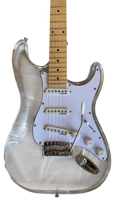 Custom Regent Plexiglass Acrylic Lucite LED Guitar ST Maple Fretboard