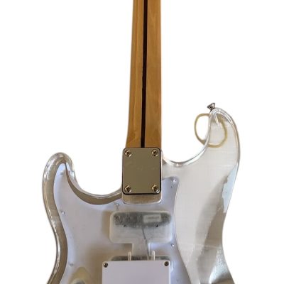 Custom Regent Plexiglass Acrylic Lucite LED Guitar ST Maple Fretboard - Image 4