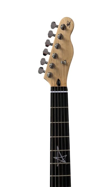 Custom Regent Avril Black Checkerboard Pickguard Electric Guitar 1 Pickup - Image 4