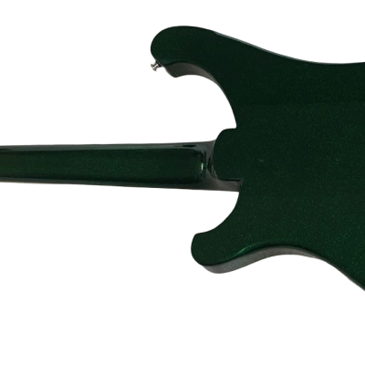 Custom Nova 4003 Sparkle Green Chrome Hardware 4 String Bass White Pickguard - Image 8