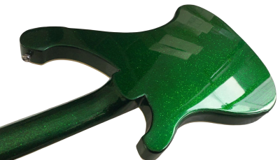 Custom Nova 4003 Sparkle Green Chrome Hardware 4 String Bass White Pickguard - Image 5
