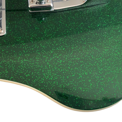 Custom Nova 4003 Sparkle Green Chrome Hardware 4 String Bass White Pickguard - Image 6