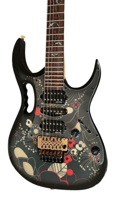 Custom Axis SVAI Floral Black Jem77 Electric Guitar