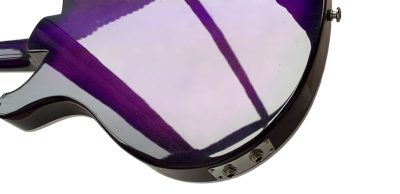 Custom Nova 4003 Purpleglo Violet Chrome Hardware 4 String Bass White Pickguard - Image 7