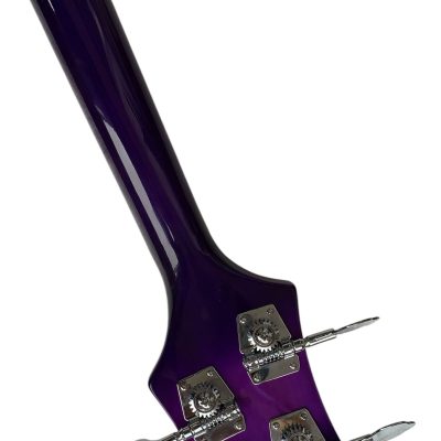 Custom Nova 4003 Purpleglo Violet Chrome Hardware 4 String Bass White Pickguard - Image 6