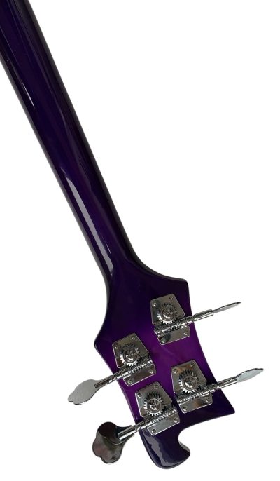 Custom Nova 4003 Purpleglo Violet Chrome Hardware 4 String Bass White Pickguard - Image 6