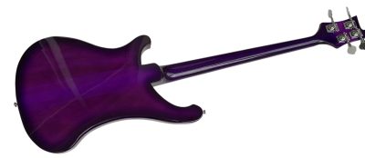 Custom Nova 4003 Purpleglo Violet Chrome Hardware 4 String Bass White Pickguard - Image 5